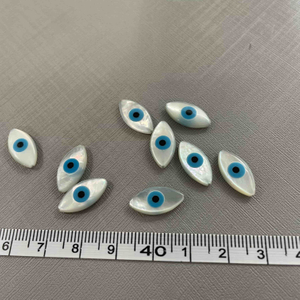 Natural Mother of pearl evil eyes pendant design cabochon jewelry making DIY inlay model bracelet design big size eye blue 