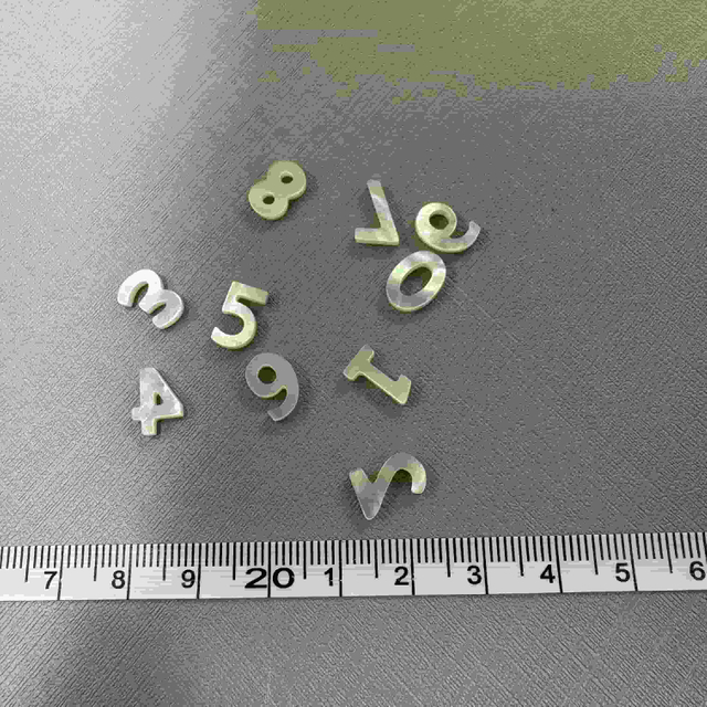 Natural Mother of pearl hollow design cutting number shape small parts for necklace making jewelry inlay DIY parts shell