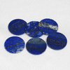 Natural Lapis stone round shape cutting plain face jewelry pendant design inlay way cabochon making for the DIY siliver jewelry