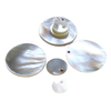 Natural Mother of pearl round shape earring design for jewelry making plain face small size pendant making white shell parts
