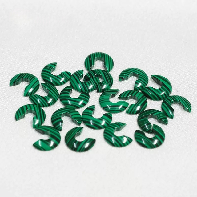 Natural Mother of pearl carving cabochon green color for jewelry pendant making necklace design inlay parts stone cabochon