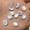 Natural Mother of pearl oval shape cabochon cutting for earring design white shell big size inlay jewelry sliver using pendant