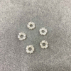 Mother of pearl carving flower jewelry parts shell beans nacar flower for earring for pendant 