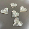 Natural Mother of pearl heart shape cutting plain face big size pendant for jewelry inlay making design white shell heart design