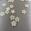 Natural Mother of pearl flower shape cutting earring design jewelry parts making white shell for pendant inlay design small flower