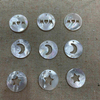 Natural Mother of pearl pendant design round shape cutting star heart pendant white shell jewelry inlay design making plain