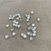 Natural Mother of pearl small heart shape cutting jewelry beads for necklace design making chain white shell small size cabochon
