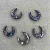 Natural Mother of pearl moon shape cutting jewelry making pendant design abalone shell cabochon design jewelry beads 