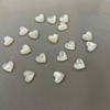 Natural Mother of pearl heart shape cutting small cabochon making for rings design for pendants jewelry white shell small beads 
