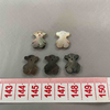 Natural Mother of pearl bear shape cutting black color for jewelry chain design making small parts animal design neckalce using