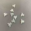 Natural Mother of pearl bird cutting shape chain design making dove jewelry parts necklace making white shell face carving 