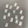 Natural Mother of pearl square shape sacred heart small parts necklace making white shell icons carving cabochon embossment