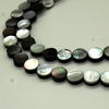 Natural Mother of pearl round shape for lady necklace plain cutting black shell jewelry bracelet design making earring design 
