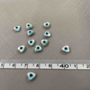Natural Mother of pearl heart shape evil eyes small things for necklace making jewelry DIY chain little beads heart cutting shape