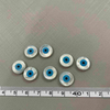 Natural Mother of pearl round shape cutting cabochon design evil eyes small things for chain making jewelry DIY inlay design 