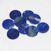 Natural Lapis stone round shape cutting plain face jewelry pendant design inlay way cabochon making for the DIY siliver jewelry