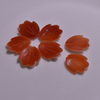 Natural Mother of pearl flower petal cutting red shell earring design making conch for jewelry necklace design making orange shell