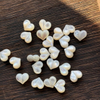 Natural Mother of pearl heart shape cabochon cutting bombe face pendant design making white shell necklace design jewelry