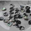 Natural Mother of pearl black petal cutting for earring design small petal making by pendant black shell cabochon carving flower