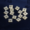 Natural Mother of pearl square cabochon carving rings design the face cutting white cabochon plain for jewelry inlay design making 