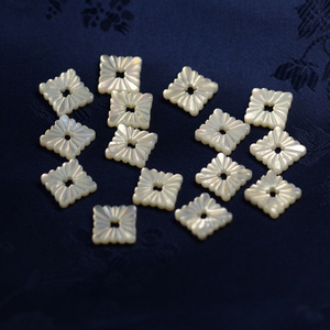 Natural Mother of pearl square cabochon carving rings design the face cutting white cabochon plain for jewelry inlay design making 
