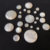 Natural Mother of pearl rings cabochon design white shell big size for pendant inlay making round shape cutting parts for earring