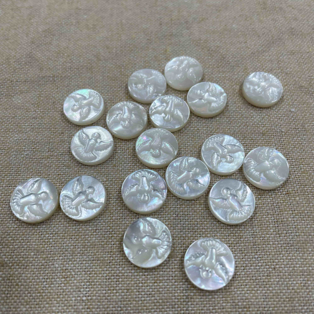 Natural Mother of pearl bird shape dove jewelry making chain small beans bracelet white shell DIY design for necklace