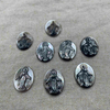 black shell mother of pearl Virgin image cutting embossment pendant for jewelry making icons
