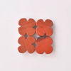 Natural Mother of pearl clover shape cutting red stone small things for women jewelry making inlay pendant earrings DIY flower
