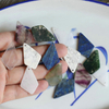 Natural Mother of pearl rhombic shape cutting thin face for pendant design women jewelry rose stone flat shape fashion lapis blue