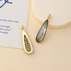 Natural Mother of pearl drop shape design carving long size for earrings making women jewelry DIY thin drop abalone shell colorful