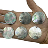 Natural Mother of pearl round disco cutting for bracelet making design small parts black shell pendant design cabochon plain 