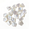 Natural Mother of pearl small heart shape cabochon for earring making inlay bombe face white star cutting fashion jewelry necklace 