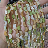Natural Mother of pearl moon shape cutting for necklace design making colorful shell star design pretty things parts for bracelet 