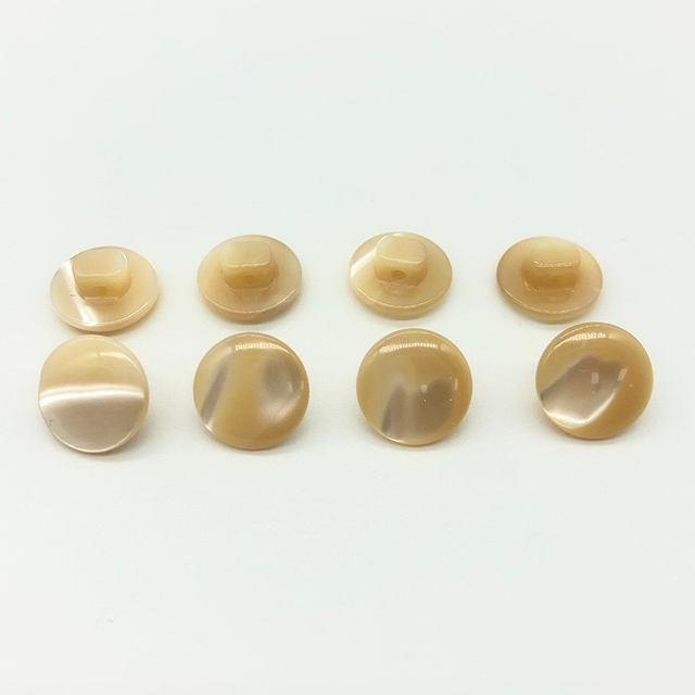 Natural Mother of pearl round beans for clothes button design cutting brown shell women clothes small size fashion design lady
