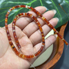 Natural Mother of pearl little beans for bracelet design pretty things red agate square shape women necklace DIY making 