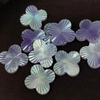 Natural Mother of pearl clover shape cutting pink shell small beans for pendant inlay making face cutting cabochon design jewelry