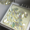 Natural Mother of pearl marquise shape cutting for earring inlay desing making white shell small beans cabochon jewelry bracelet 