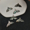 Natural Mother of pearl fish tail shape cutting black shell small beans design women jewelry bracelet making pretty things using 