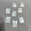 Natural Mother of pearl guadalupe design cutting square shape inlay jewelry white shell icons design cabochon small beans parts
