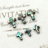 Natural Mother of pearl cross beans for women jewelry design making abalone shell small cabochon necklace parts colorful beans 