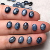 Natural Mother of pearl small cabochon oval shape blue gray stone jewelry inlay design parts rings design making necklace design