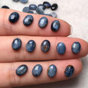Natural Mother of pearl small cabochon oval shape blue gray stone jewelry inlay design parts rings design making necklace design