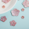 Natural Mother of pearl flower cutting for brooch design women pendant making pink shell inlay design small beans rings design 