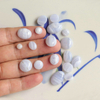 Natural Mother of pearl oval cabochon design gray agate earrings design inlay making women jewelry necklace DIY blue stone 
