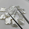 Natural Mother of pearl flower shape cutting for earring inlay design making clover shape women jewelry white shell small beans 