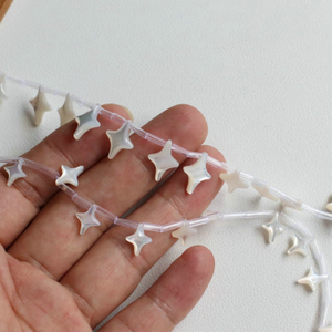 Natural Mother of pearl small beans for women jewelry necklace design DIY lightning shape cabochon design bracelet using 