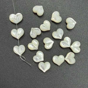 Natural Mother of pearl heart shape cabochon cutting bombe face pretty things for girls jewelry bracelet making necklace design parts