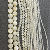 Natural Mother of pearl small beans ball shape cutting white shell bracelet DIY cabochon shape oval design for chain using parts