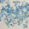 Natural Mother of pearl small beans cabochon cutting heart shape aquamarine blue stone necklace design for women jewelry parts